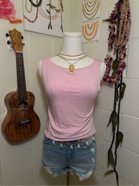 Pink Sleeveless Women's Top
